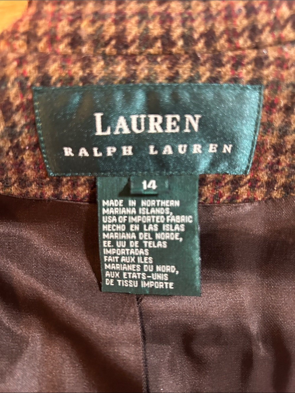 Vintage Lauren Ralph Lauren Equestrian Wool Blazer Women’s Size 14 Elbow Patch - Picture 8 of 10